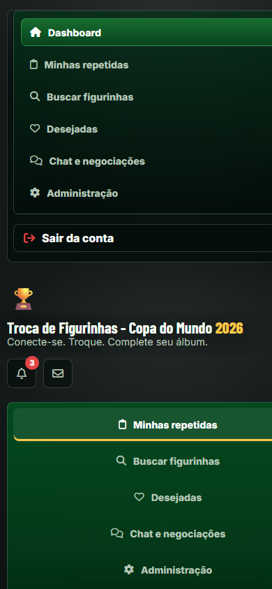 Menu no celular